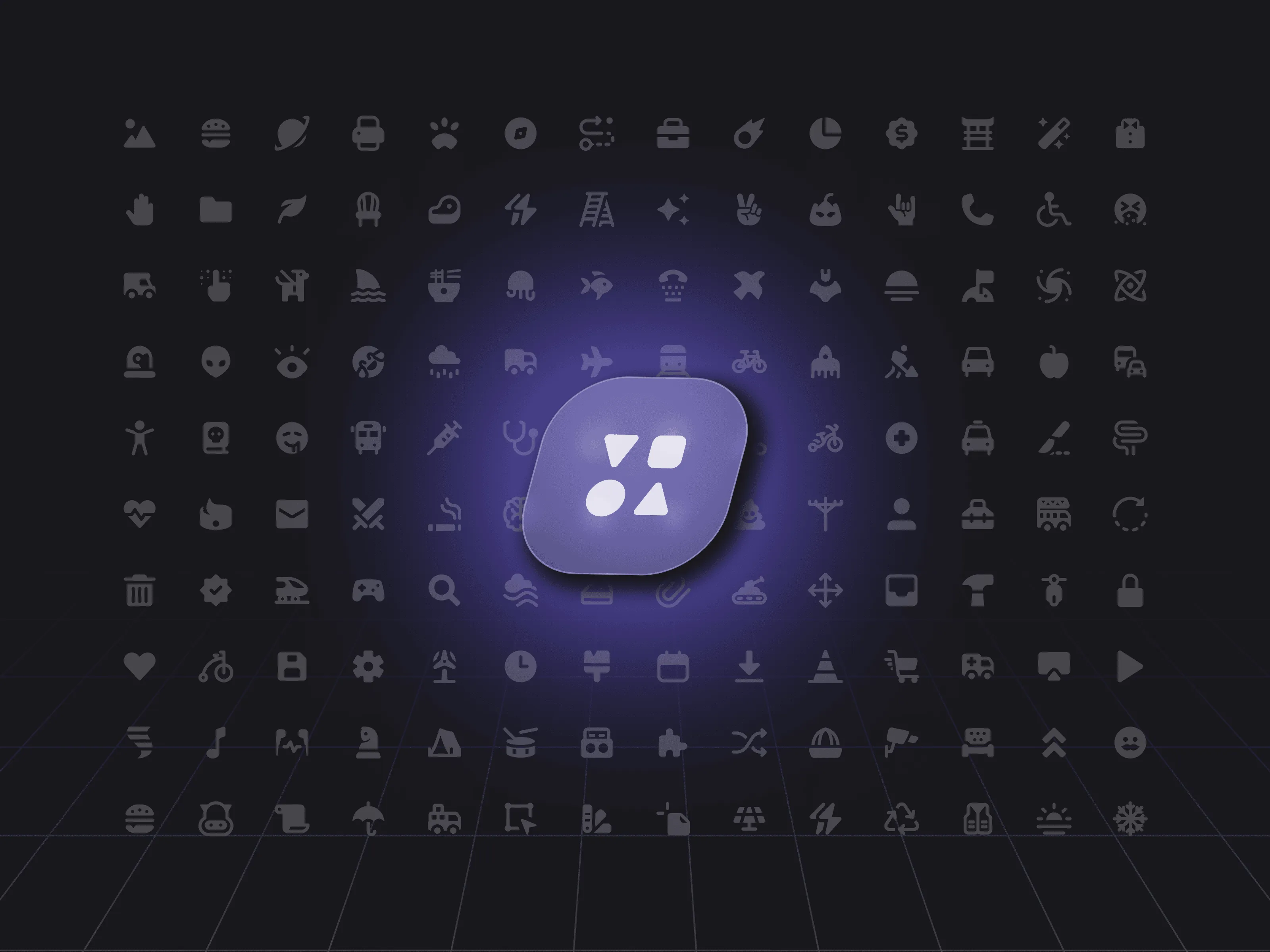 Image of a various icon designs created by Royyan Wijaya as an example of his icon design service