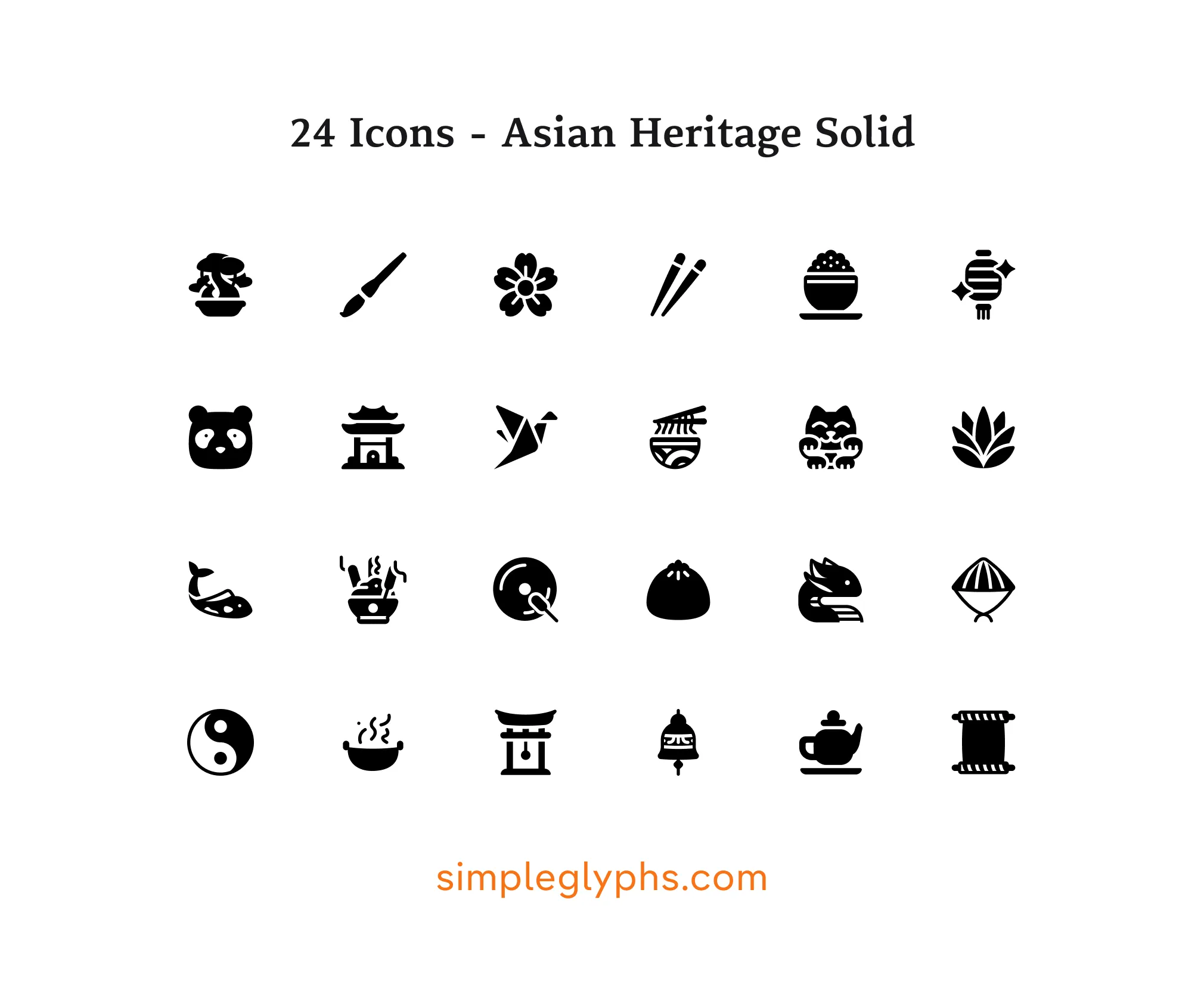 Asian Heritage Solid Icons