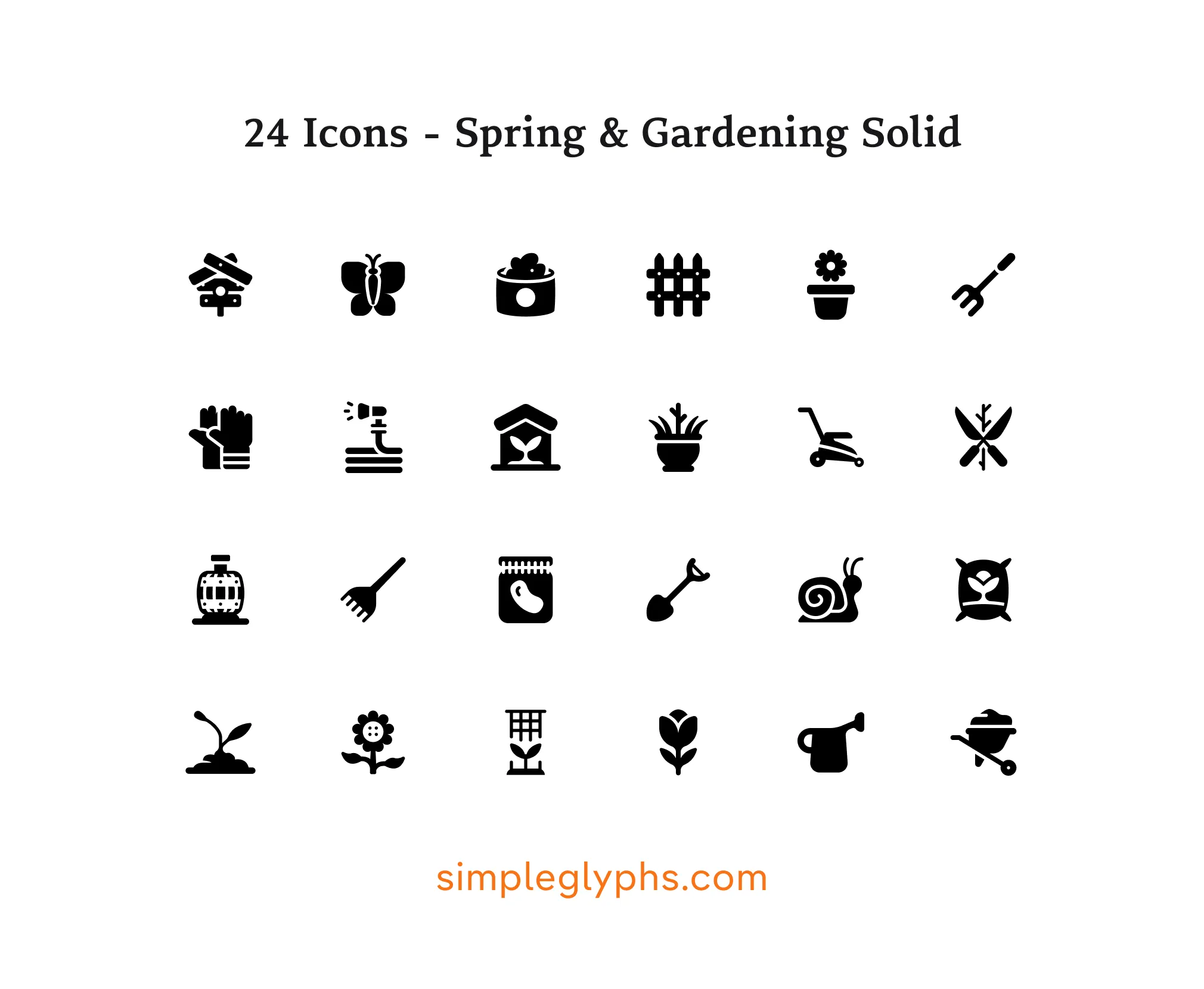 Spring & Gardening Solid Icons