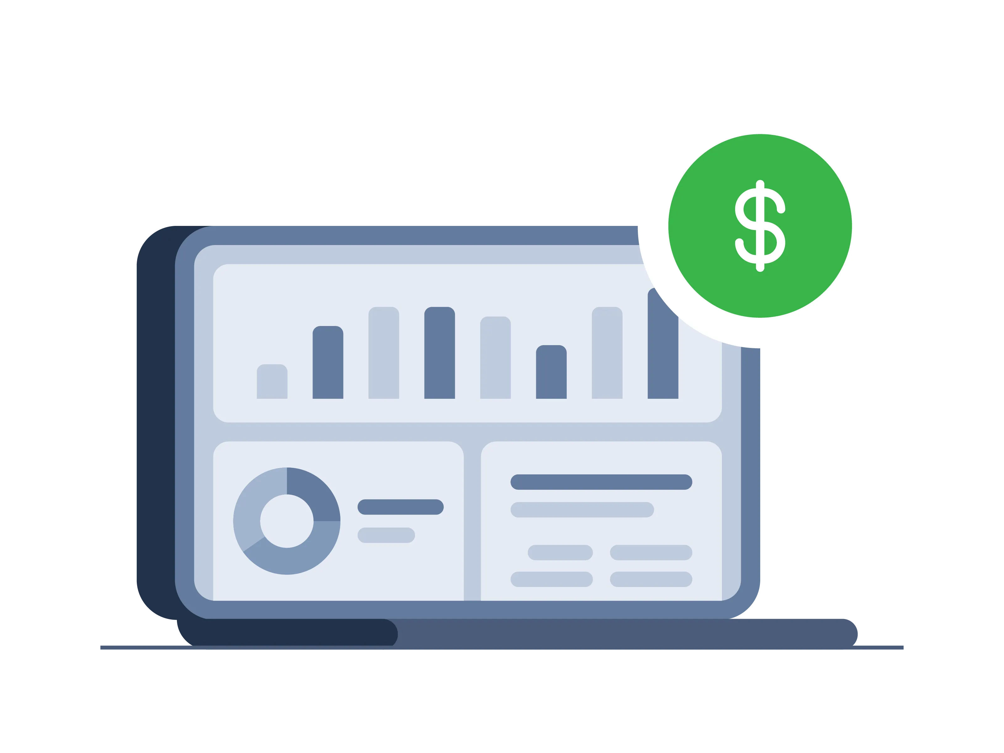 Digital accounting illustration