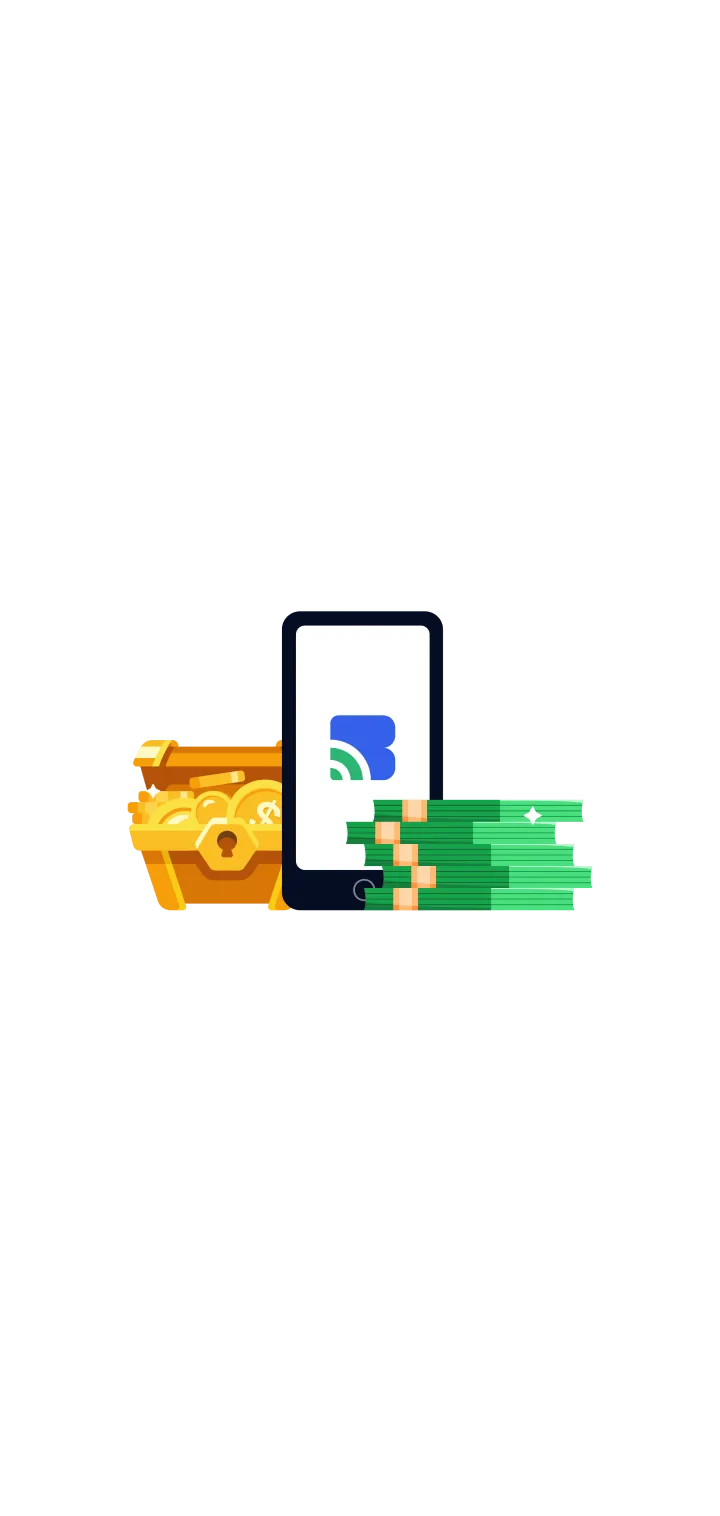Get paid with mobile app illustration