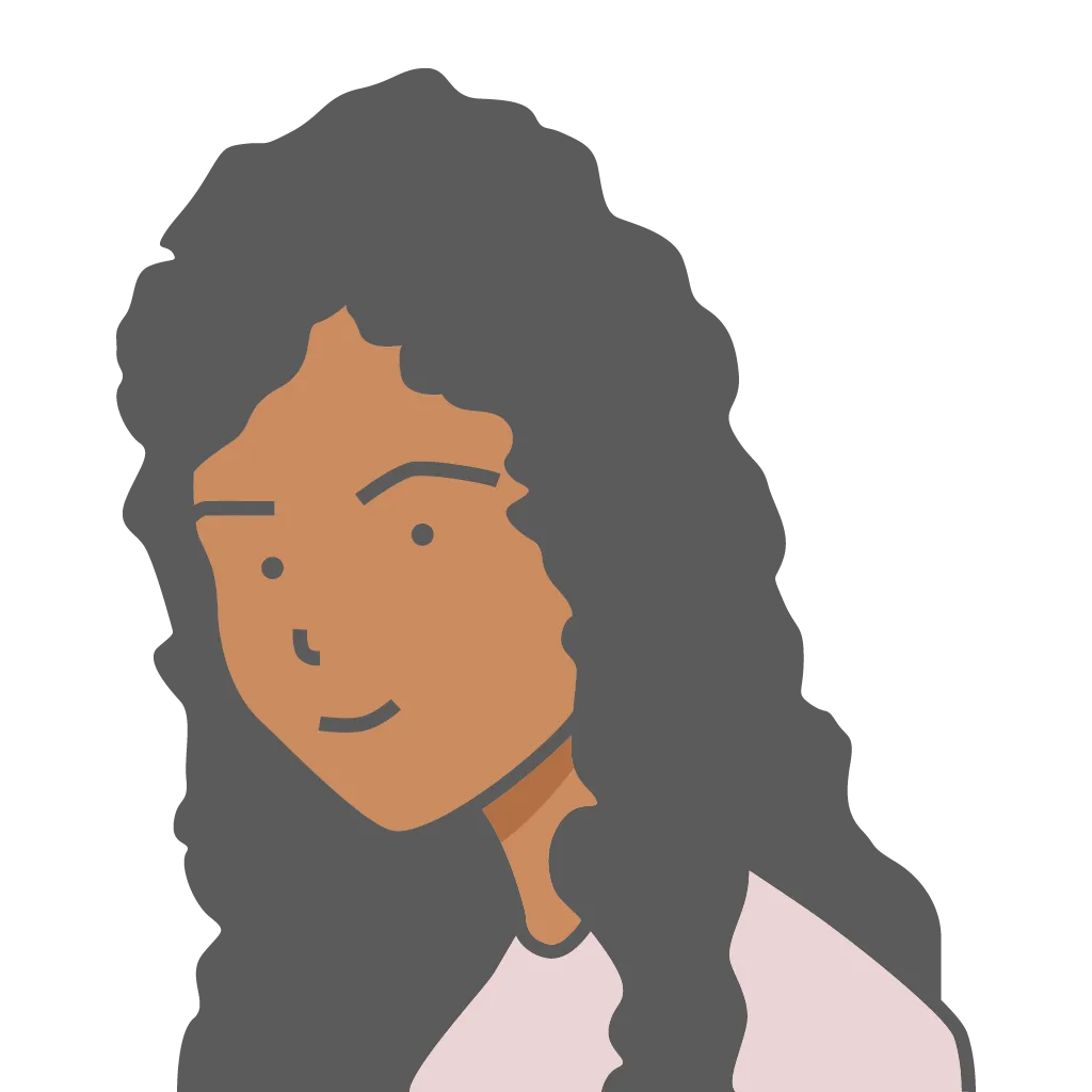 Illustration of a black woman with long hair
