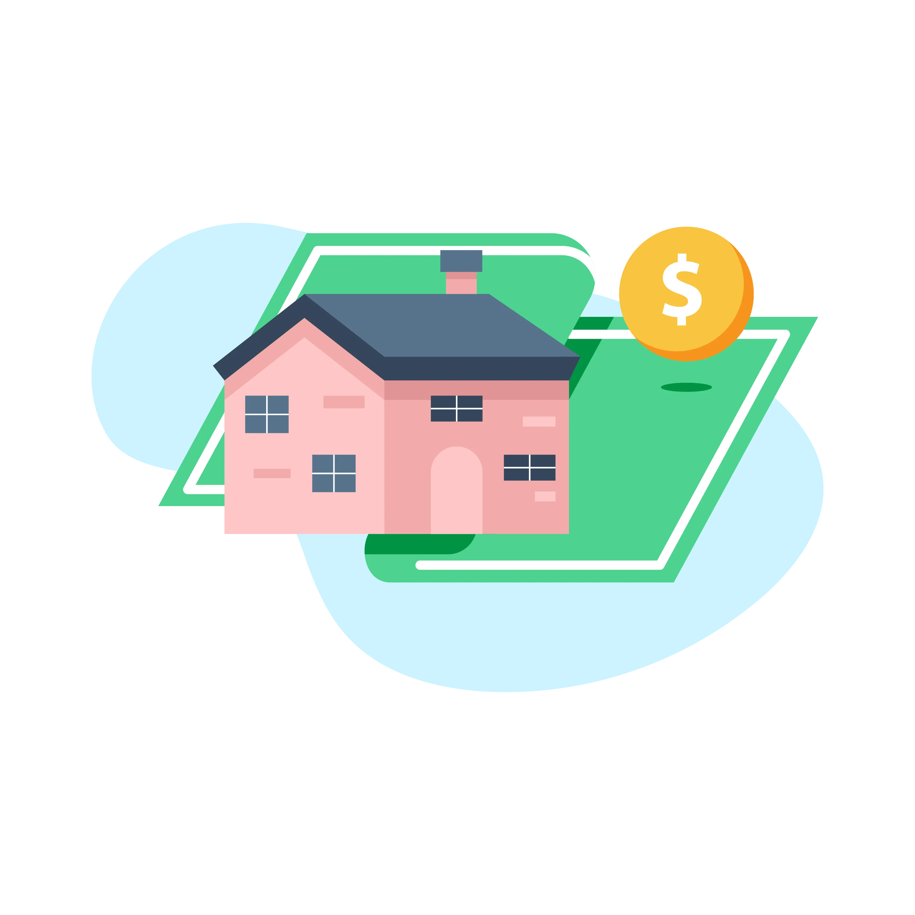 Illustration of a capital gain from selling a house