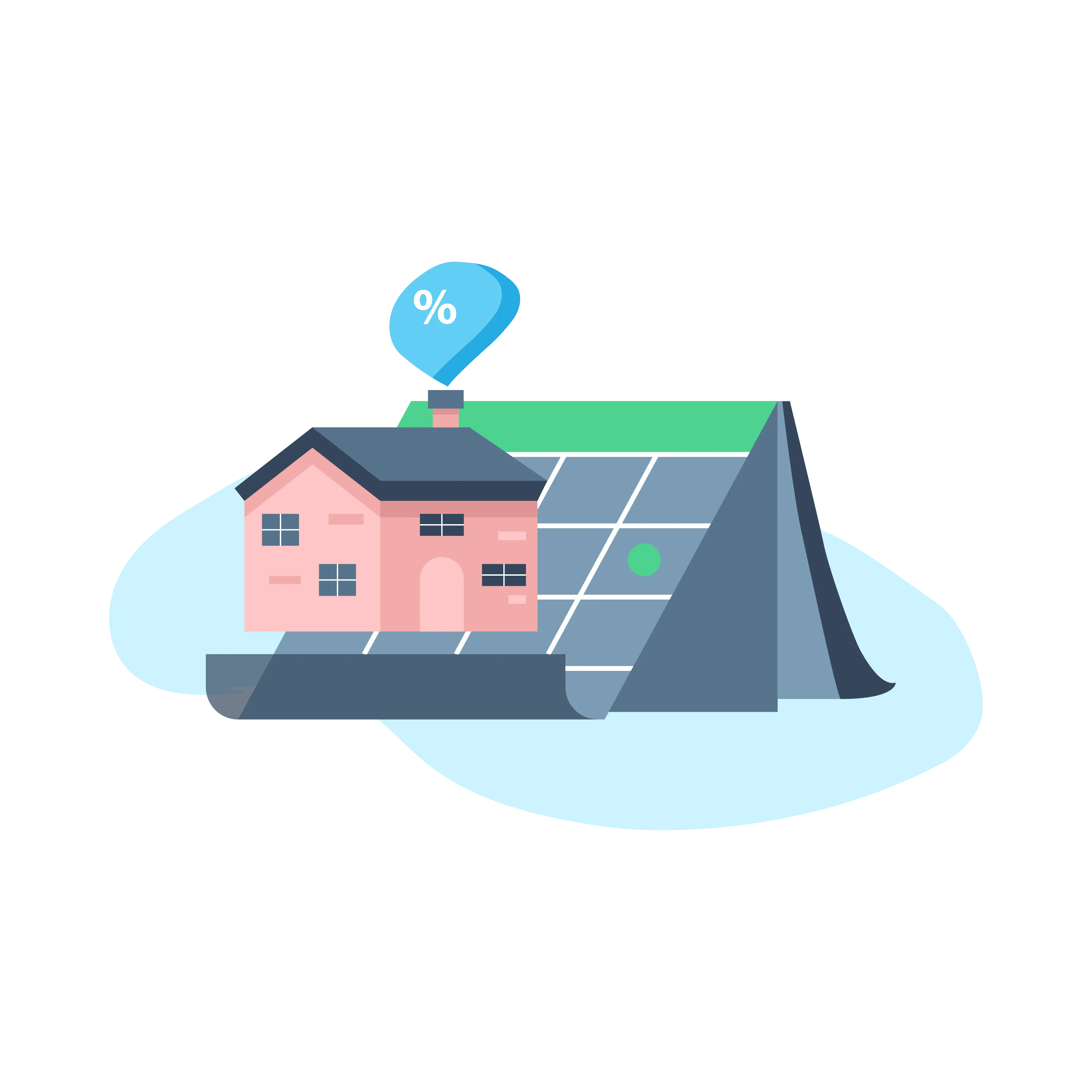 Illustration of a dividend from investing in real estate