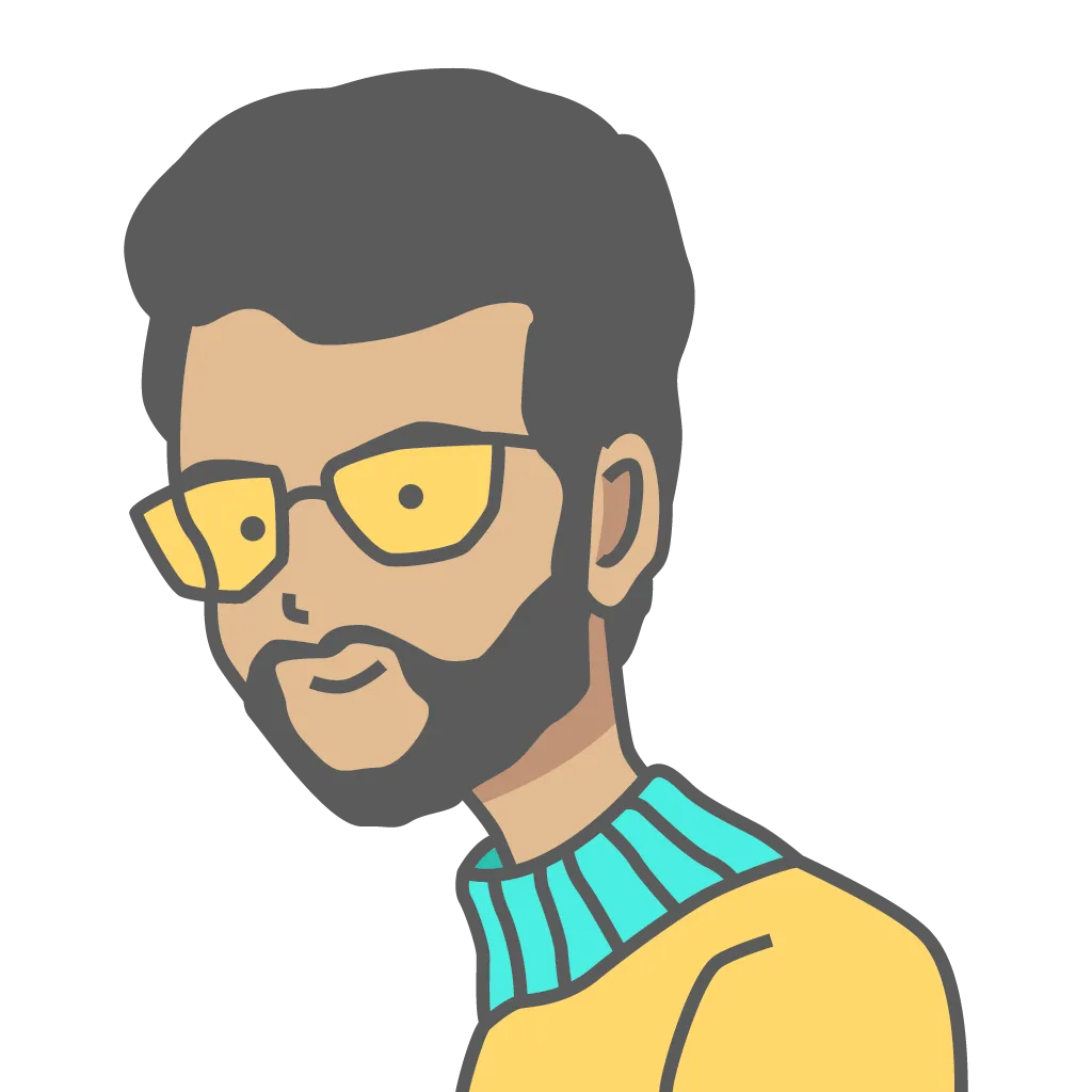 Illustration of a Japanese uncle with cool yellow shirt