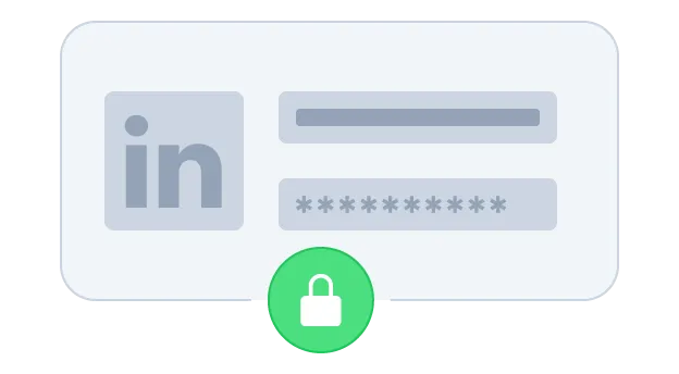 Illustration of a LinkedIn credential safety