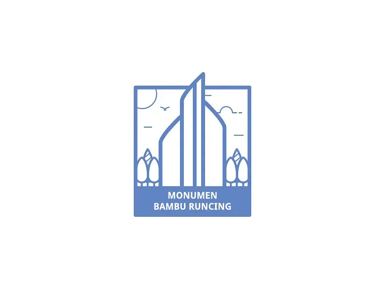 Illustration of a Monumen Bambu Runcing, Surabaya landmark