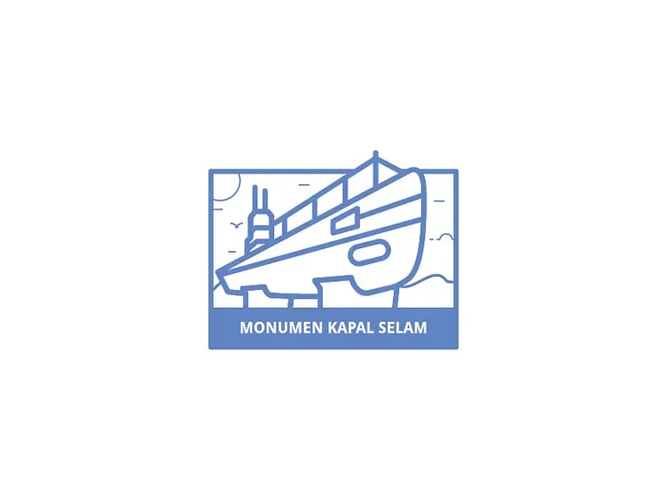 Illustration of a Monumen Kapal Selam, Surabaya landmark