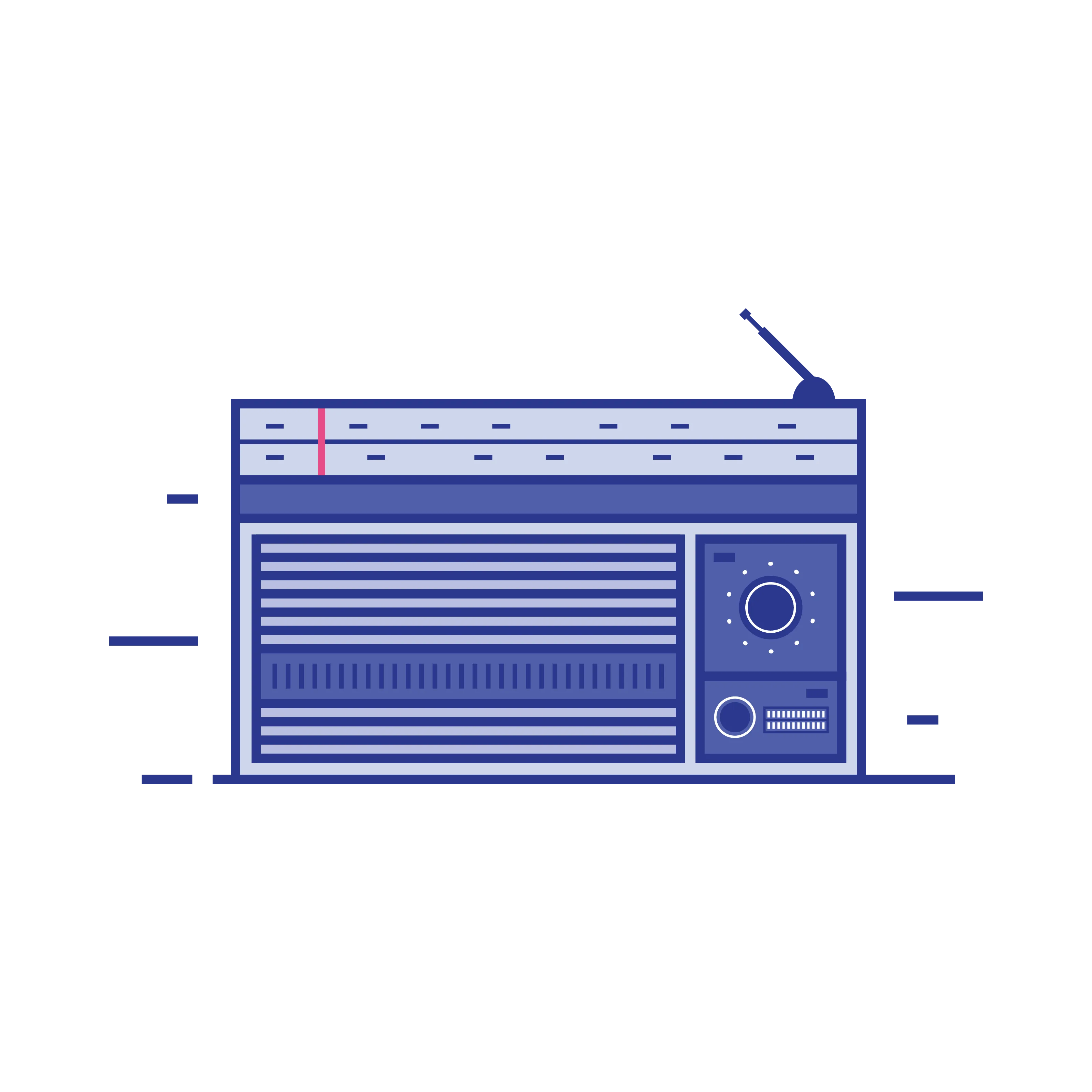 Illustration of a retro radio