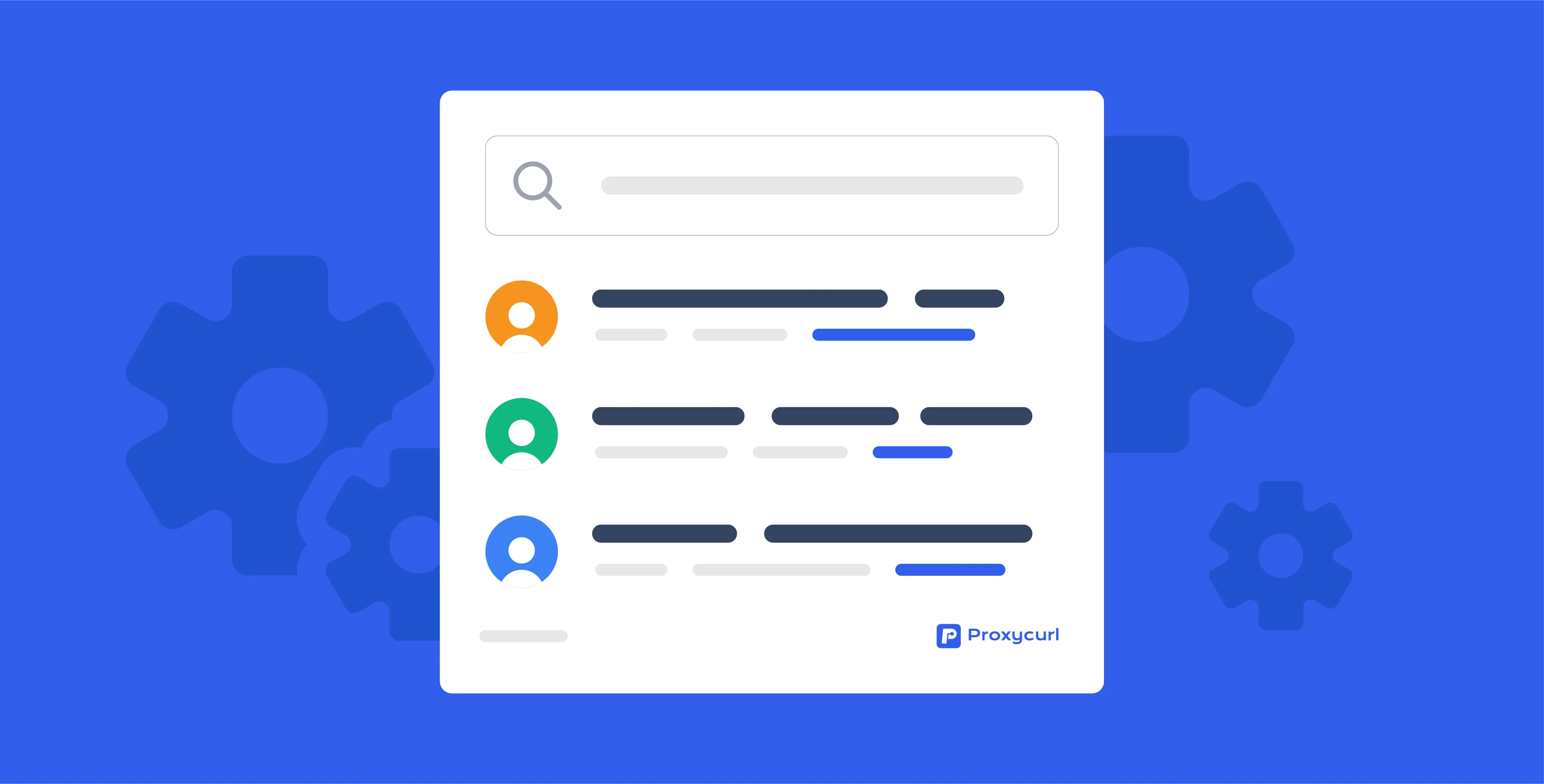 Illustration of a search employees feature with API