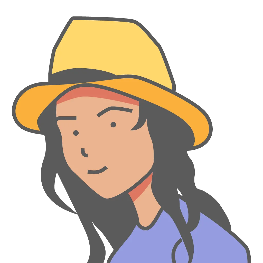 Illustration of a woman wearing a yellow fedora hat