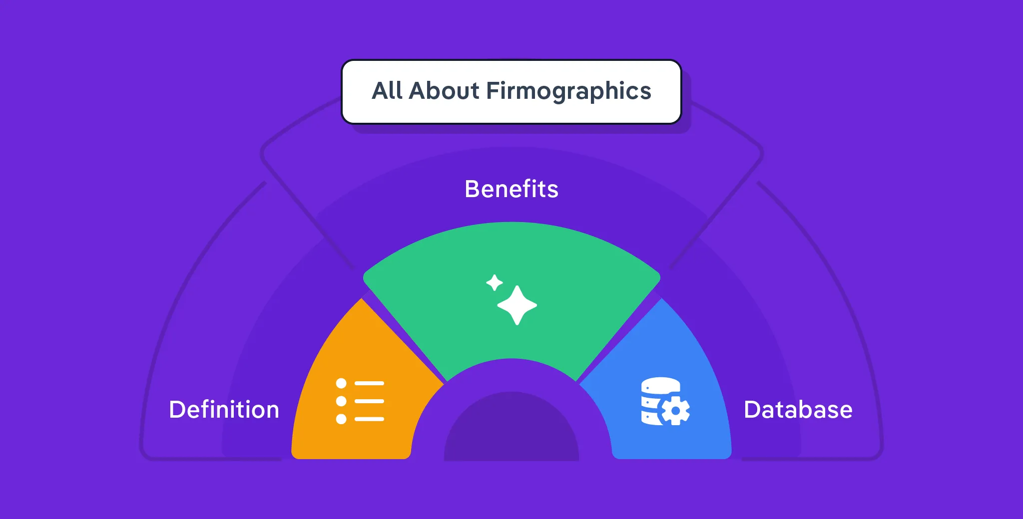 Infographic of all about firmographics illustration