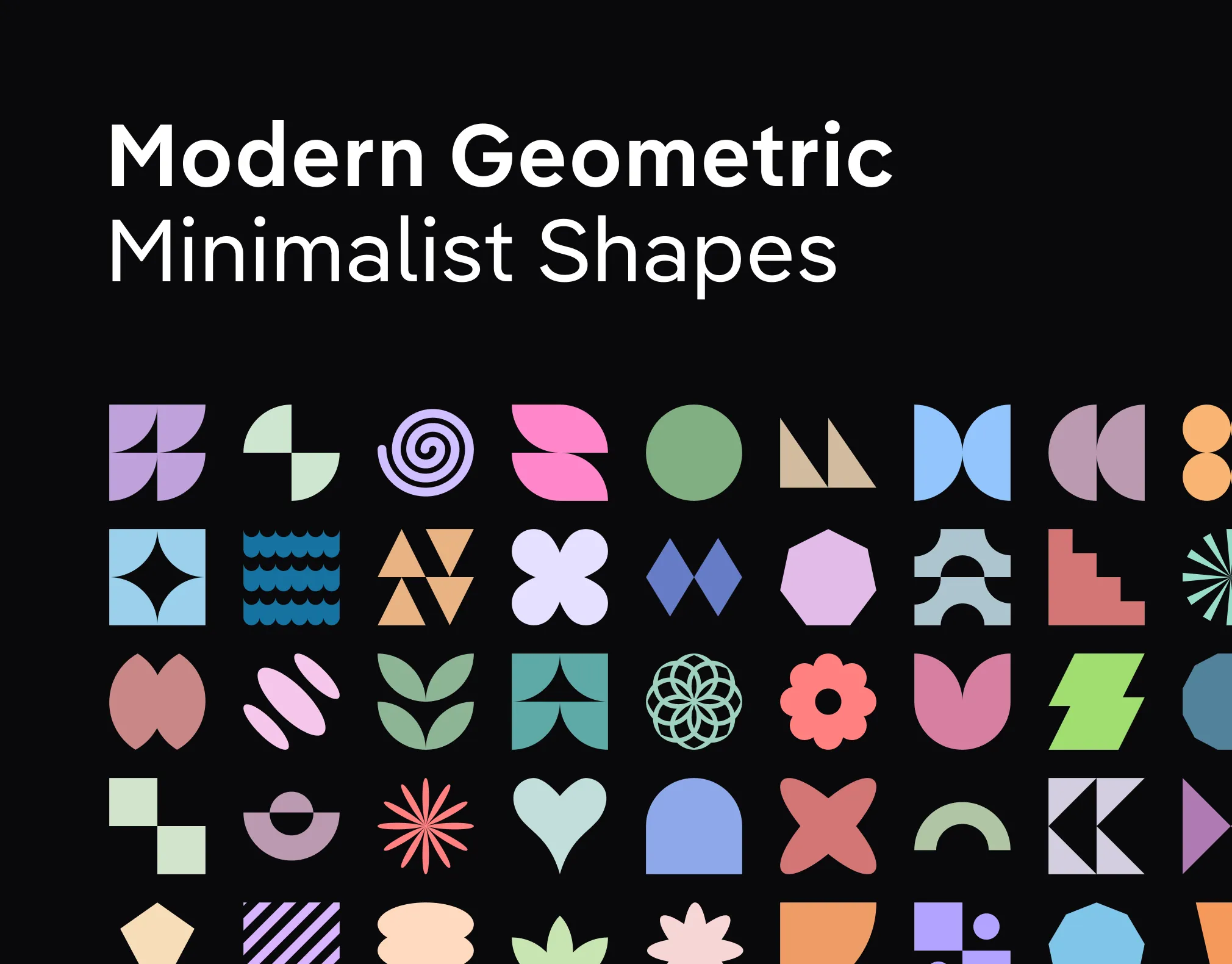 Modern geometric minimalist shapes main cover image