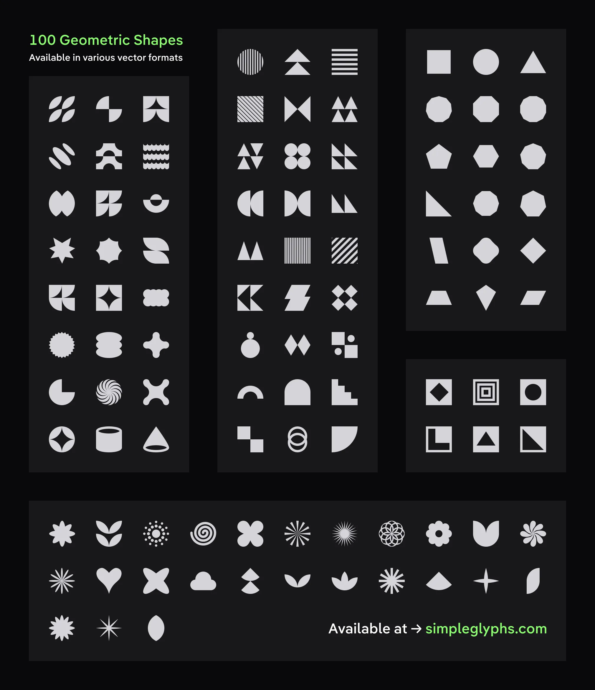 Modern geometric patterns and shapes elements collection