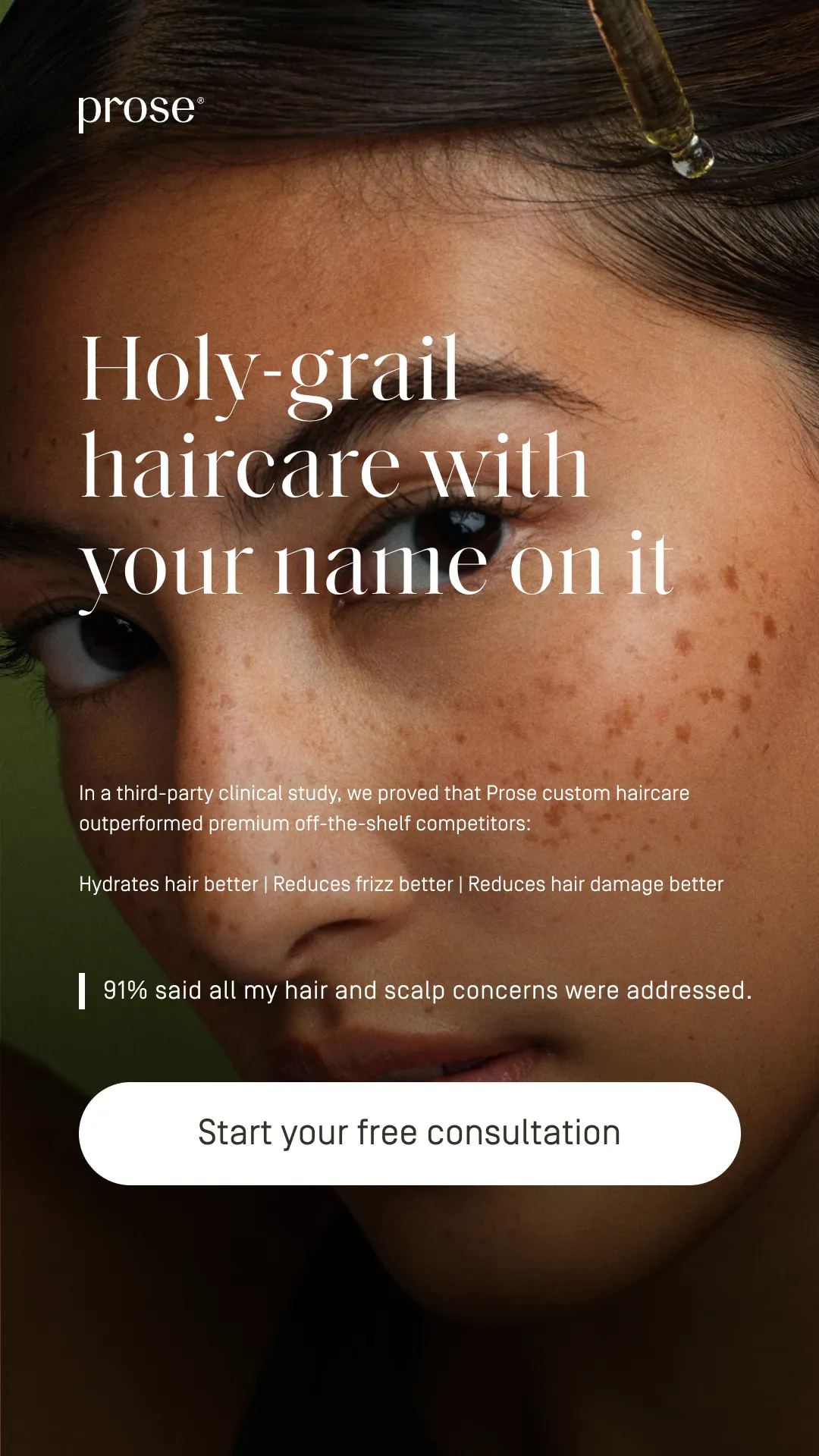 Prose 'Holy-Grail Haircare' Ad Design - Beauty Campaign