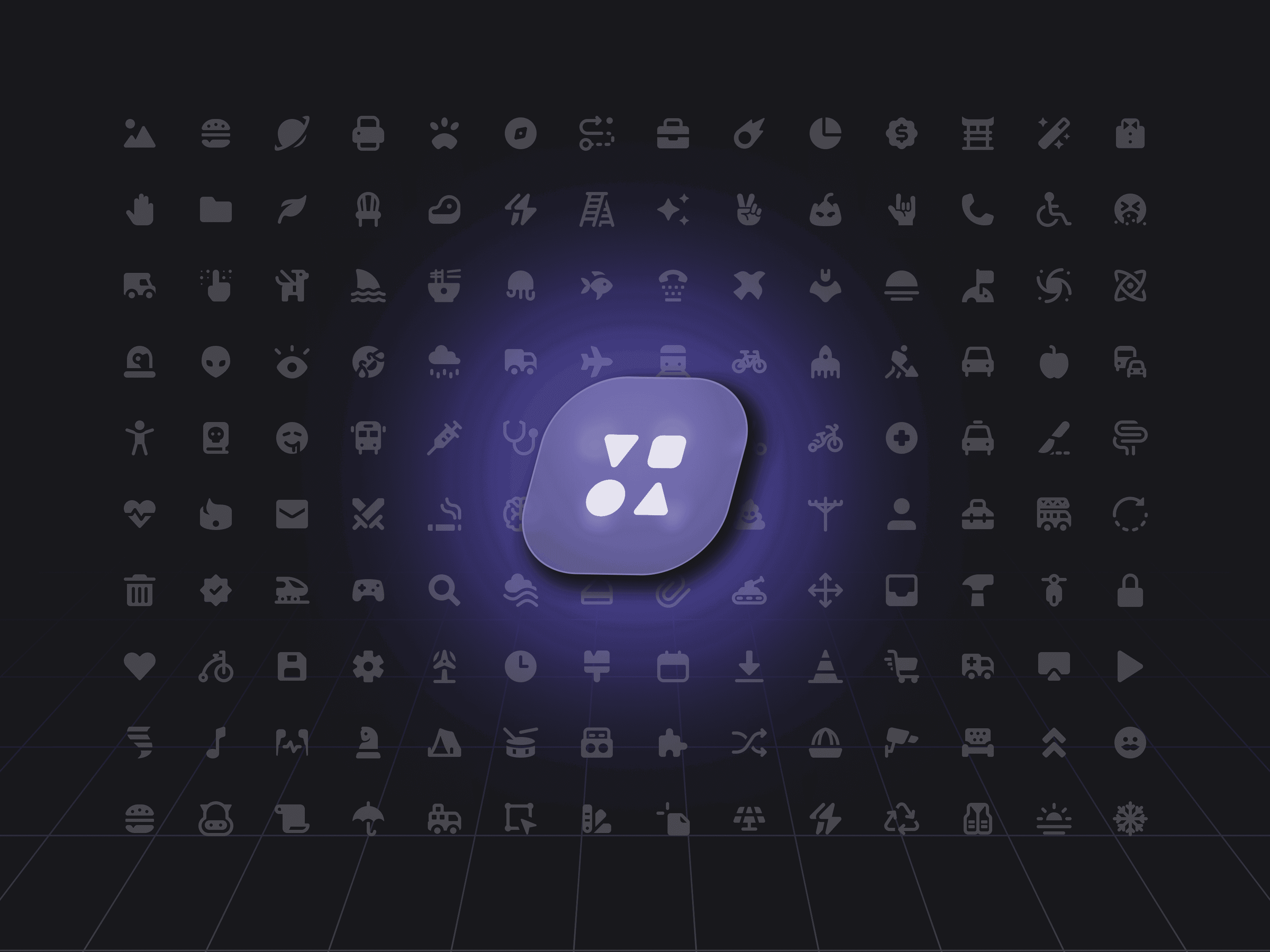 Image of a various icon designs created by Royyan Wijaya as an example of his icon design service