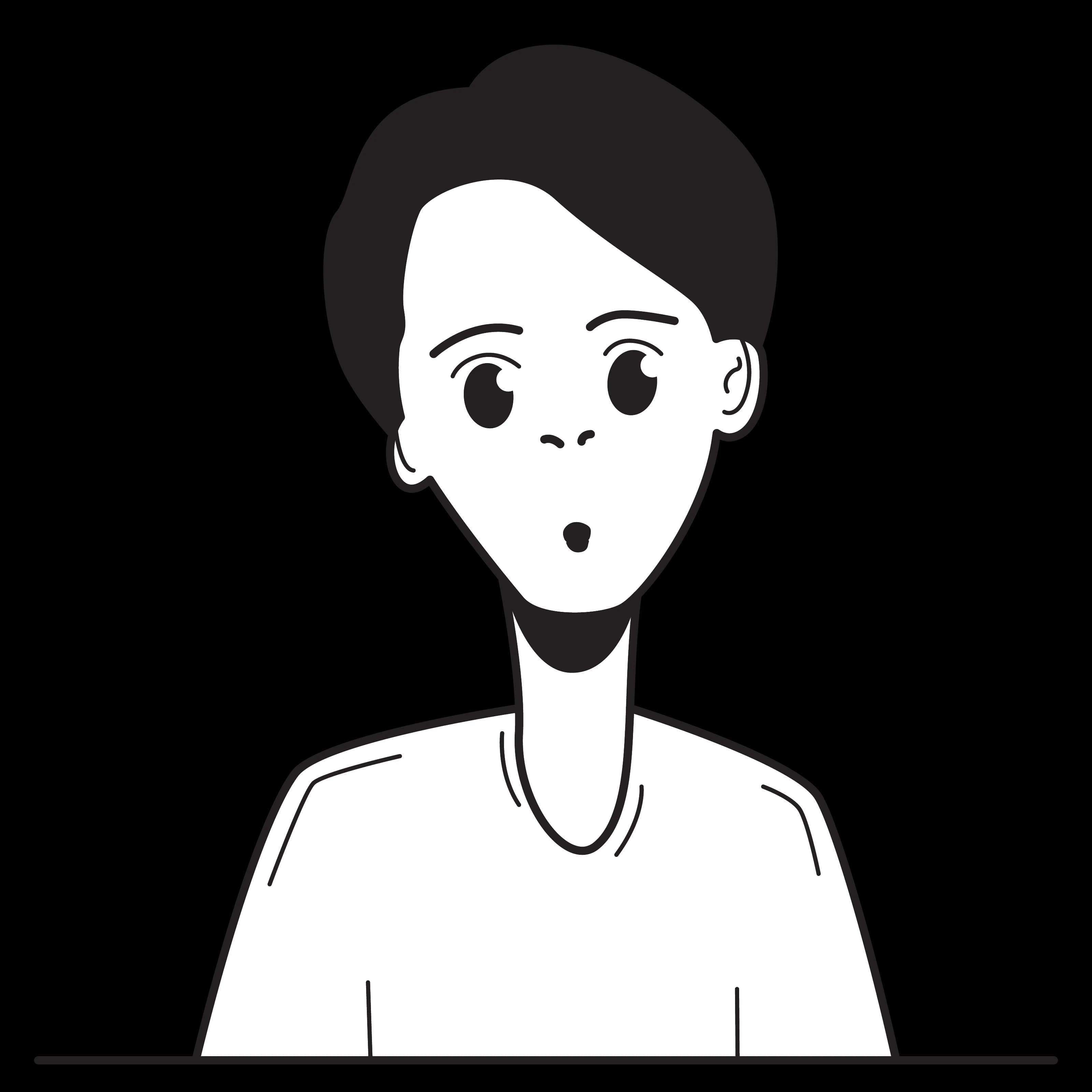 A curious man illustration