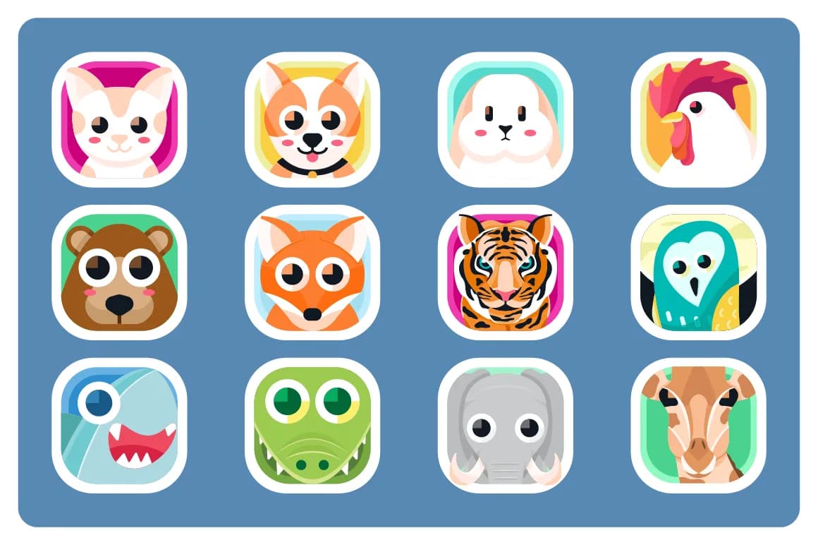 Animal app icons