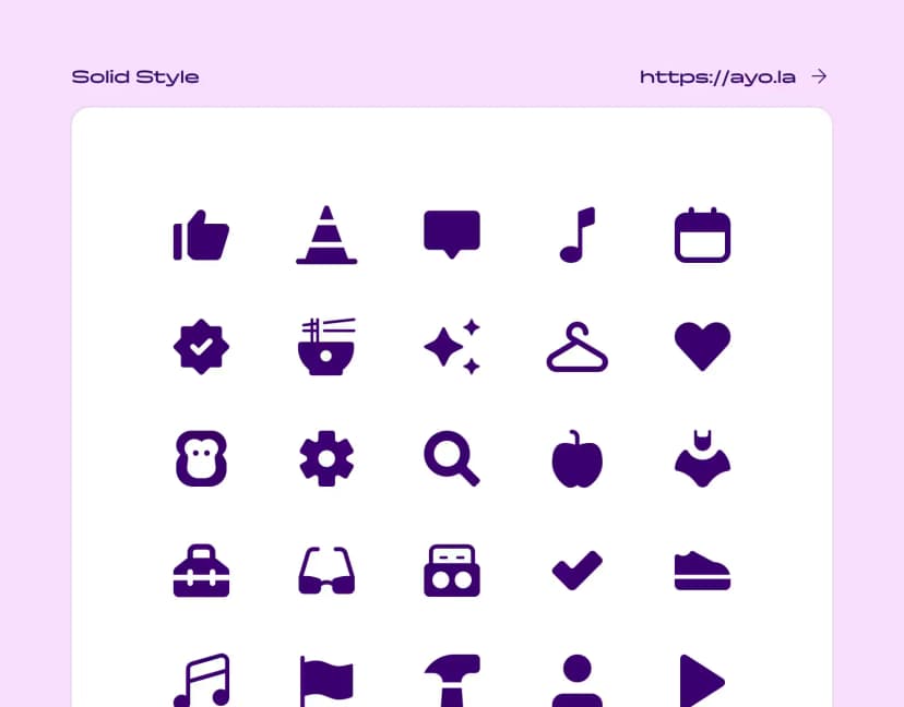Ayo Icons v1.0 - Solid style