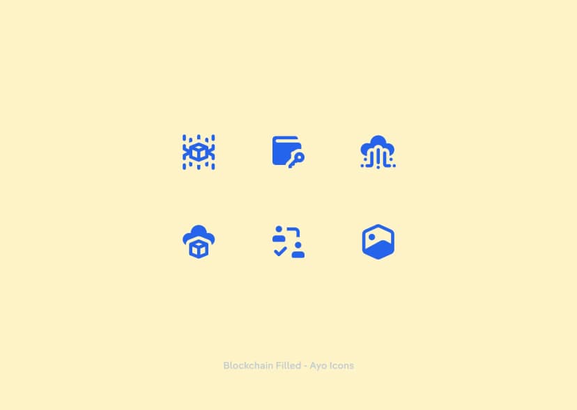Blockchain icons category
