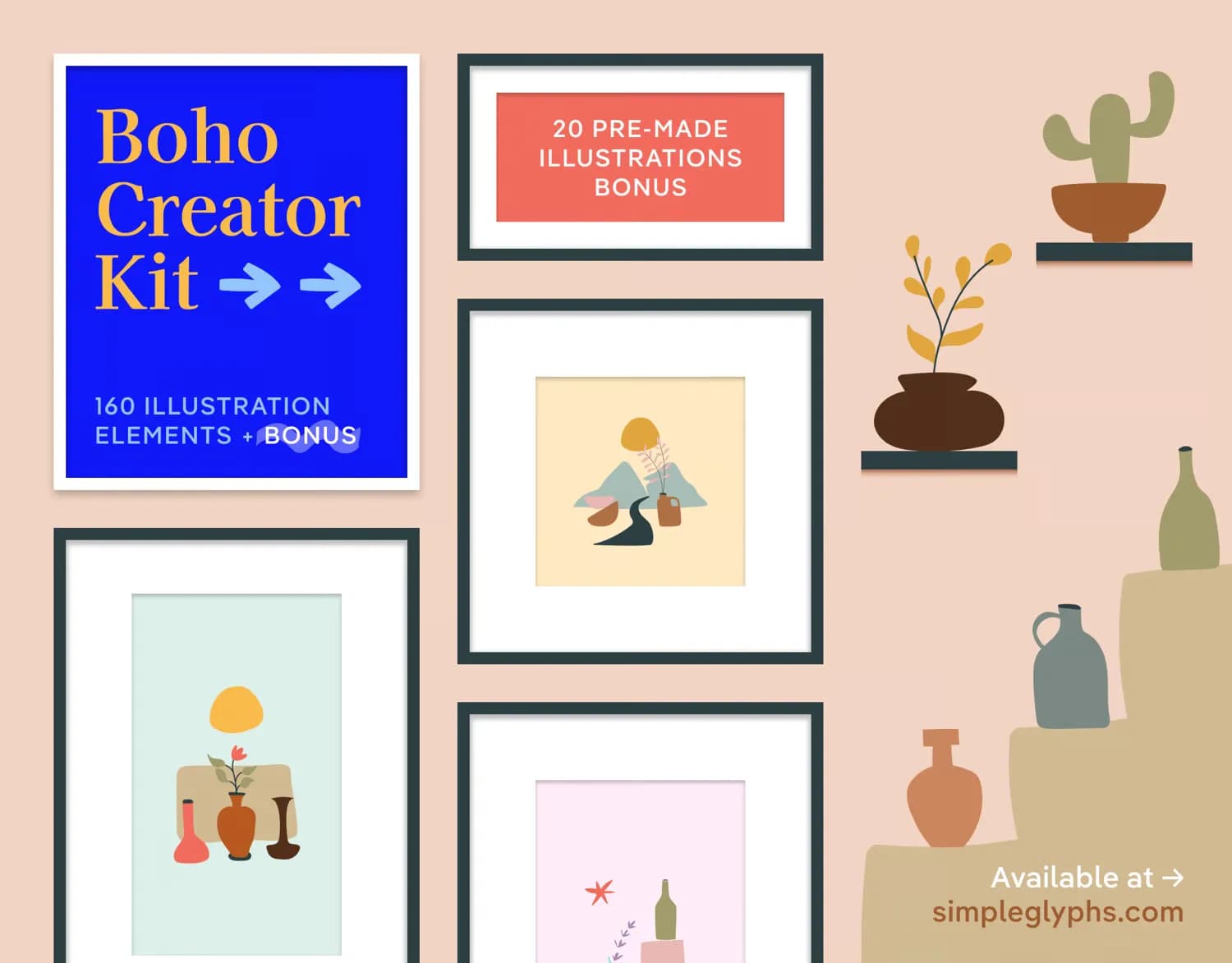 Boho creator kit illustration