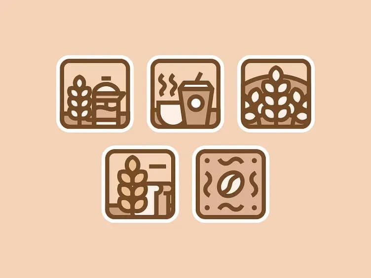 Coffee and brewery icons