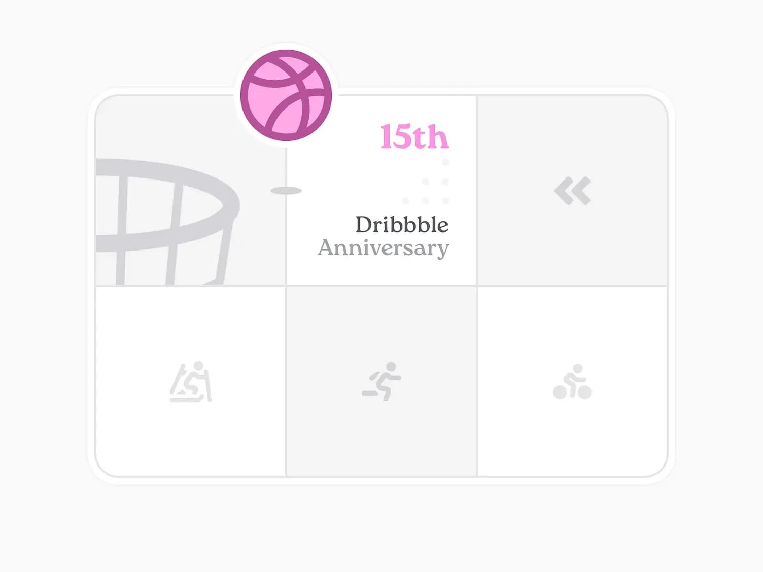 Dribbble 15th anniversary illustration