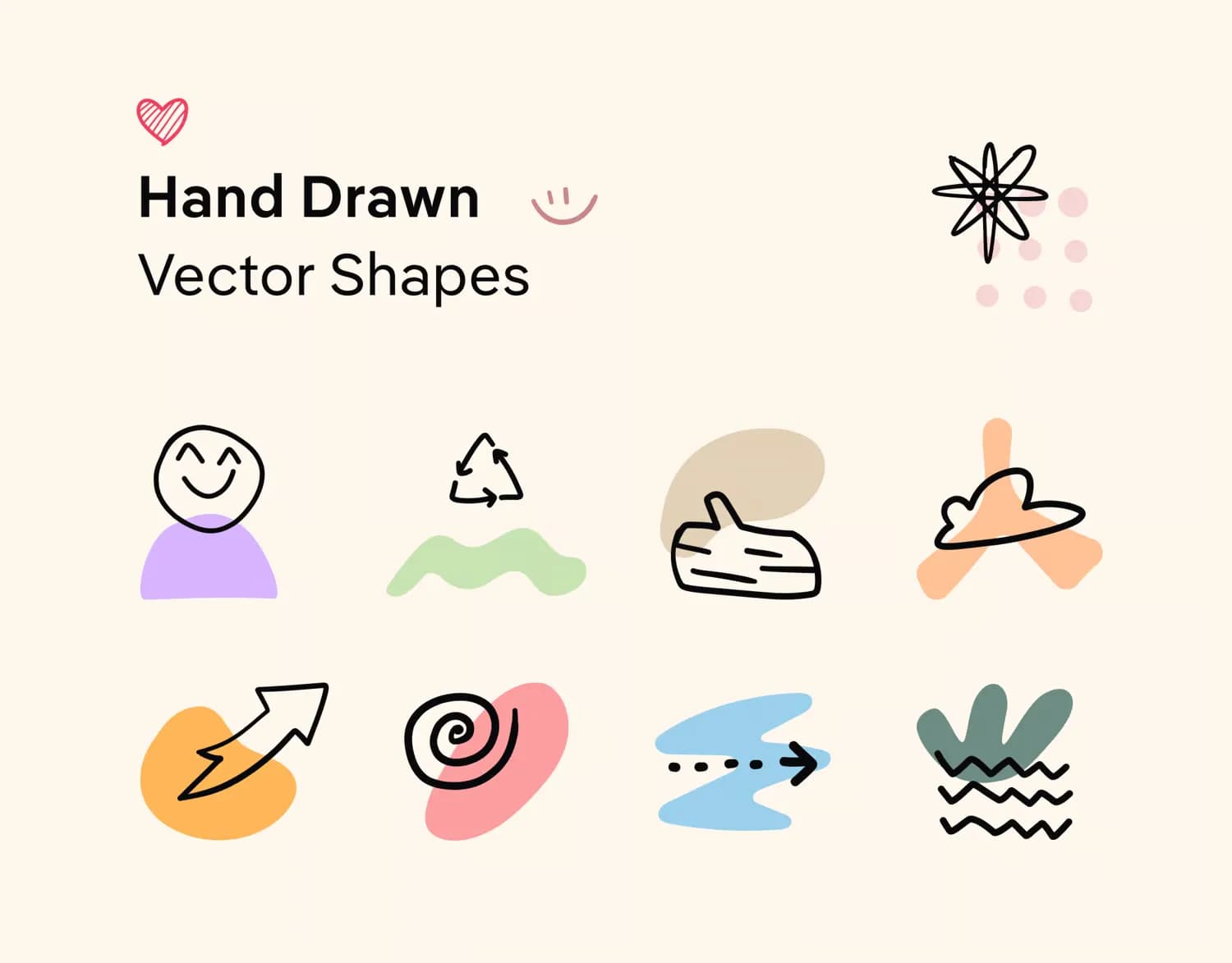 Hand drawn vector shapes
