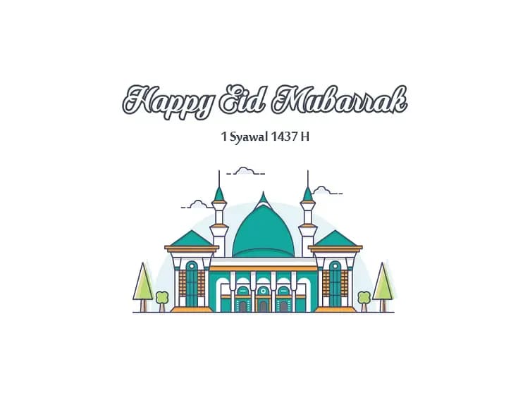 Happy Eid Mubarak illustration