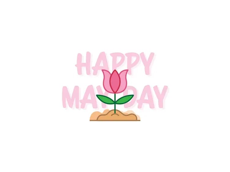 Happy Mayday illustration