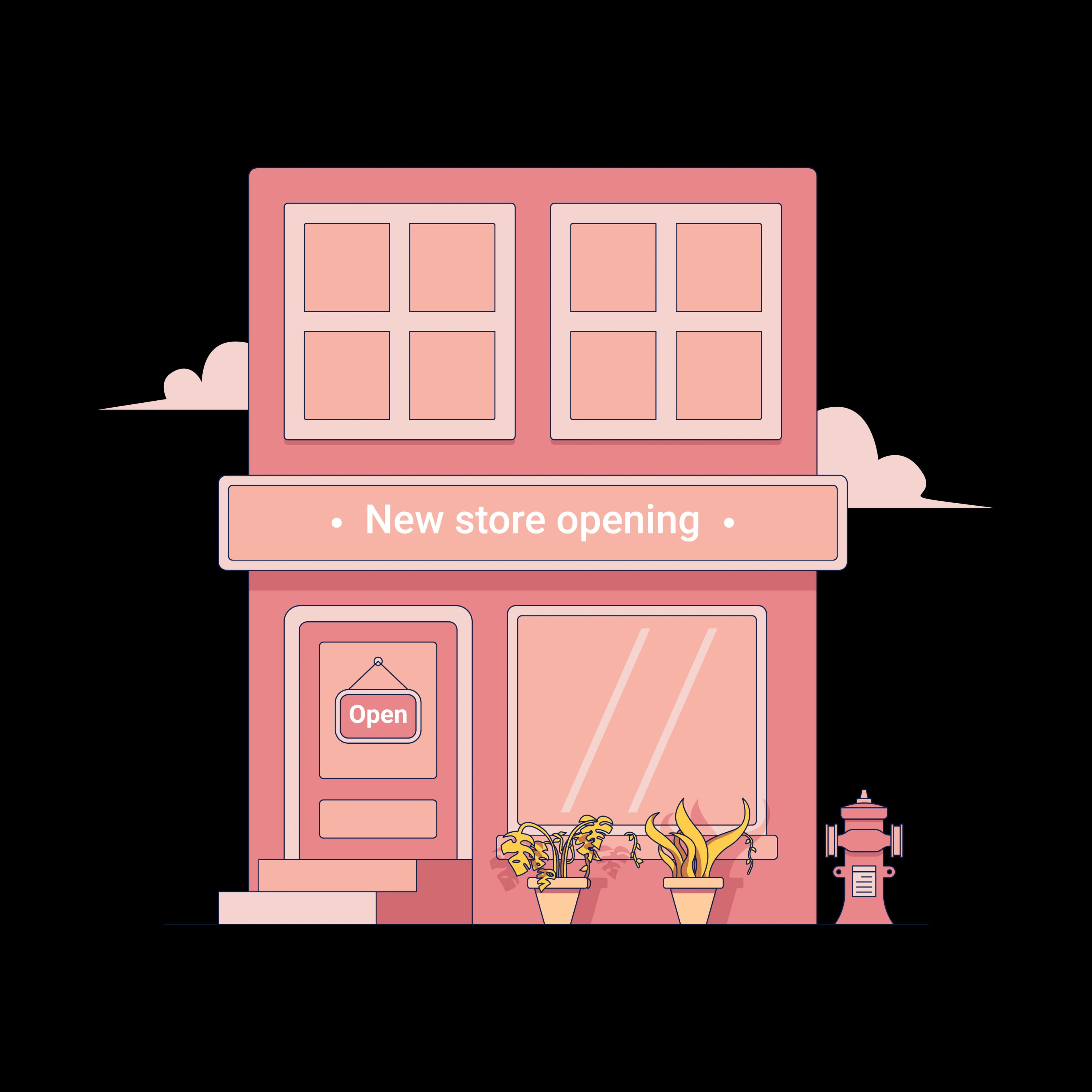 Illustration of a casual store