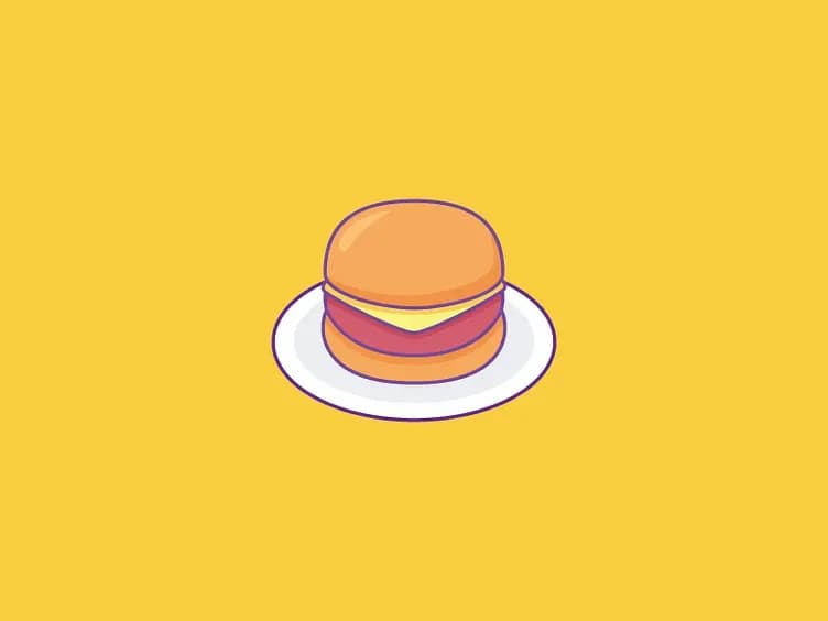 Illustration of a delicious cheeseburger