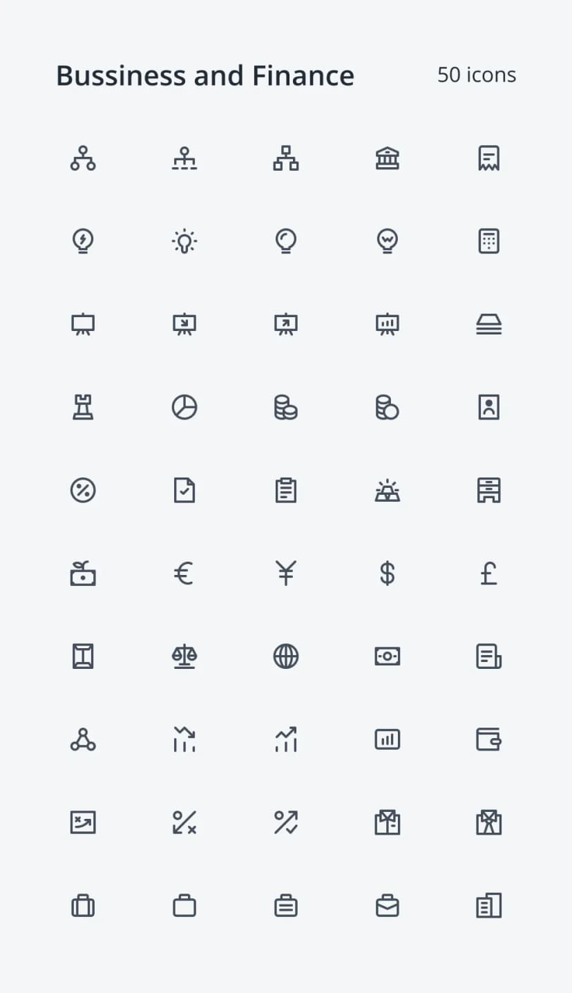 Neu Icons - Business and Finance