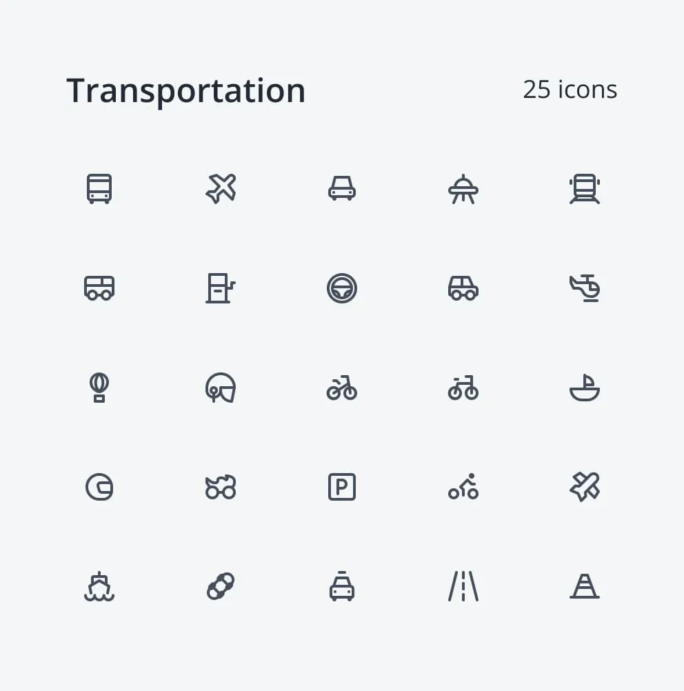 Neu Icons - Transportation