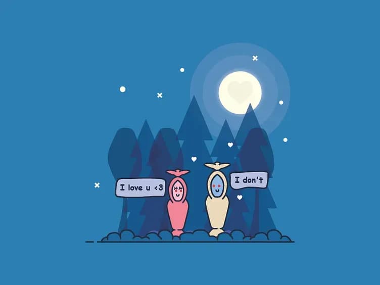 Pocong in love illustration